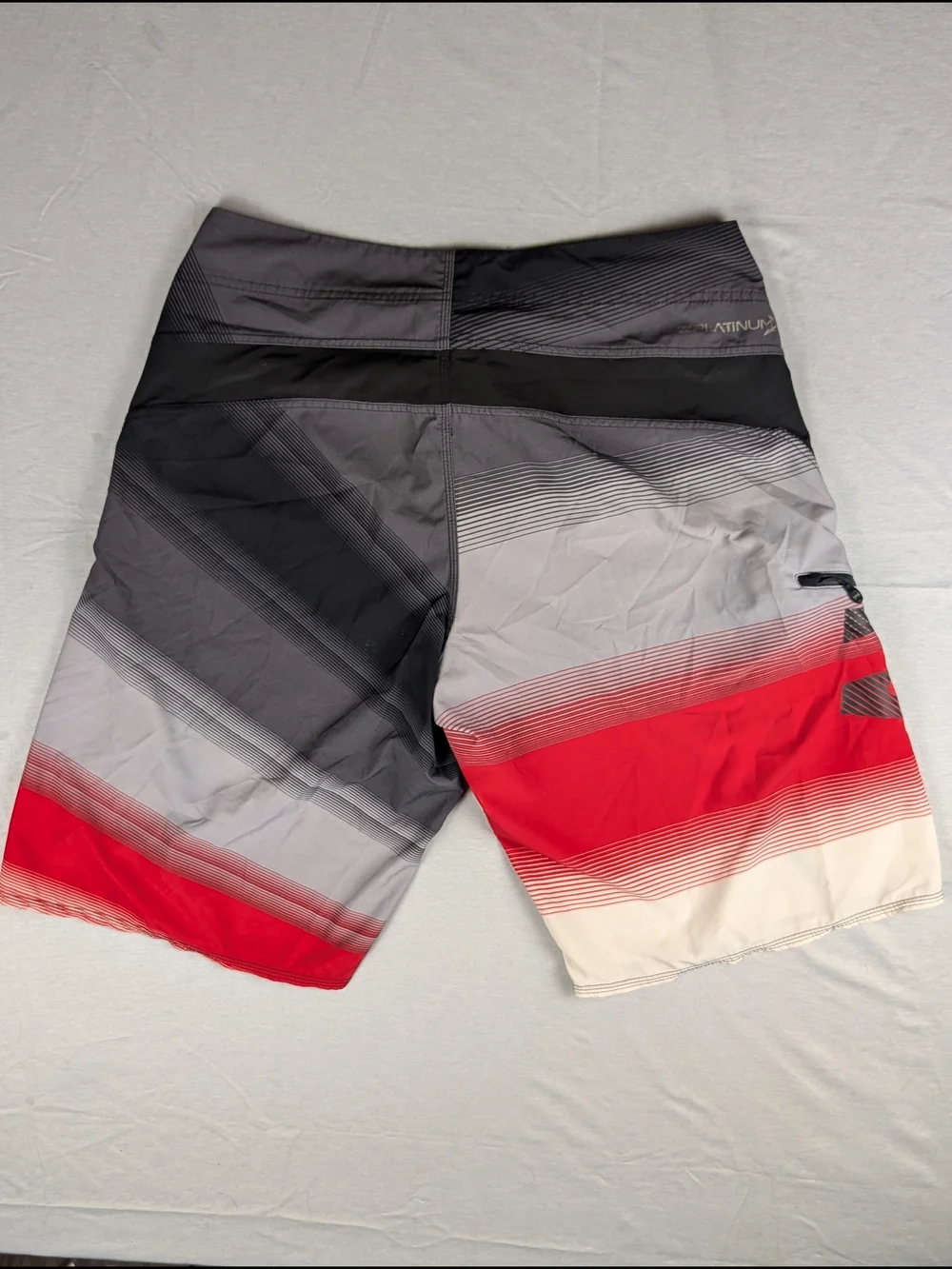 Billabong Platinum X Zero‎ Gravity Parko Board Shorts Men's 34 Gray Red White